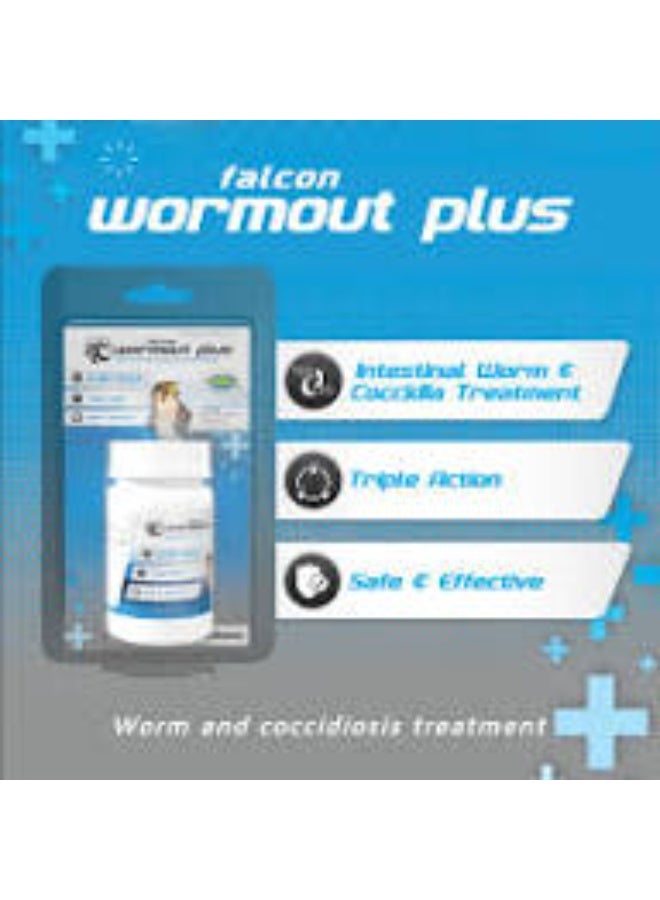 VETAFARM Falcon Wormout Plus Tablets, Triple Action Parasite Control For Falcons 40 Tablets - Image 2